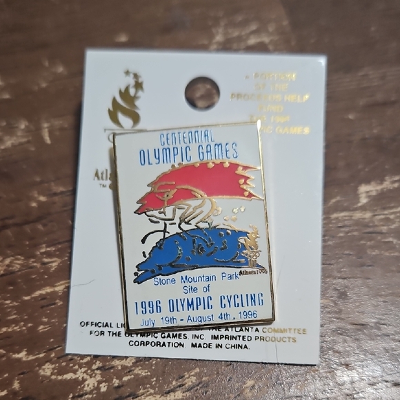 Atlanta‎ 1996 Centennial Olympic Games Cycling Lapel Pin New - Picture 1 of 3